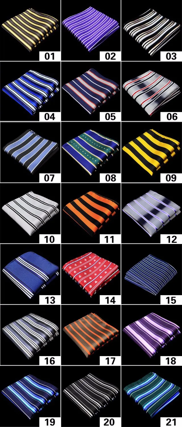 Men\'s Handkerchief Silk Jacquard Woven Wholesale pcs lot Pocket Square Assorted Mixed Free Shipping Hanky Casual Business Party