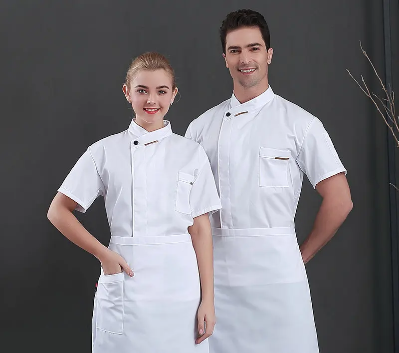 

2019 new arrival men kitchen restaurant cook workwear chef uniform multiple colour shirt double breasted chef jacket