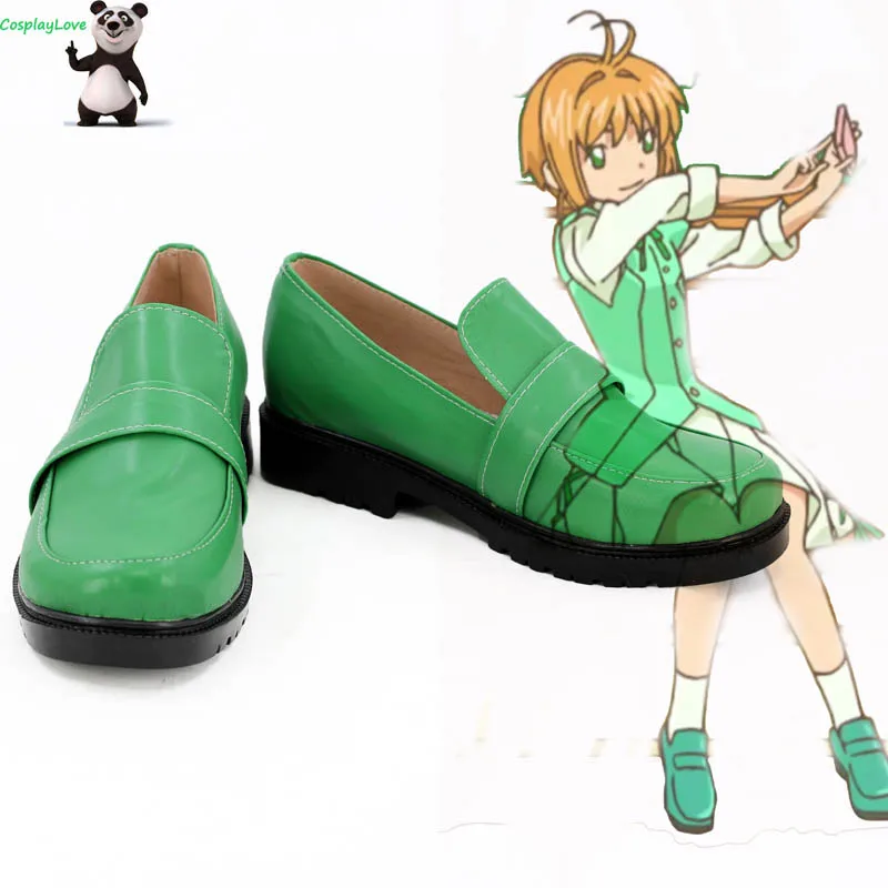 Cardcaptor Sakura: Clear Card Sakura Kinomoto Tomoyo Daidouji Green Cosplay Shoes Long Boots Custom Made CosplayLove