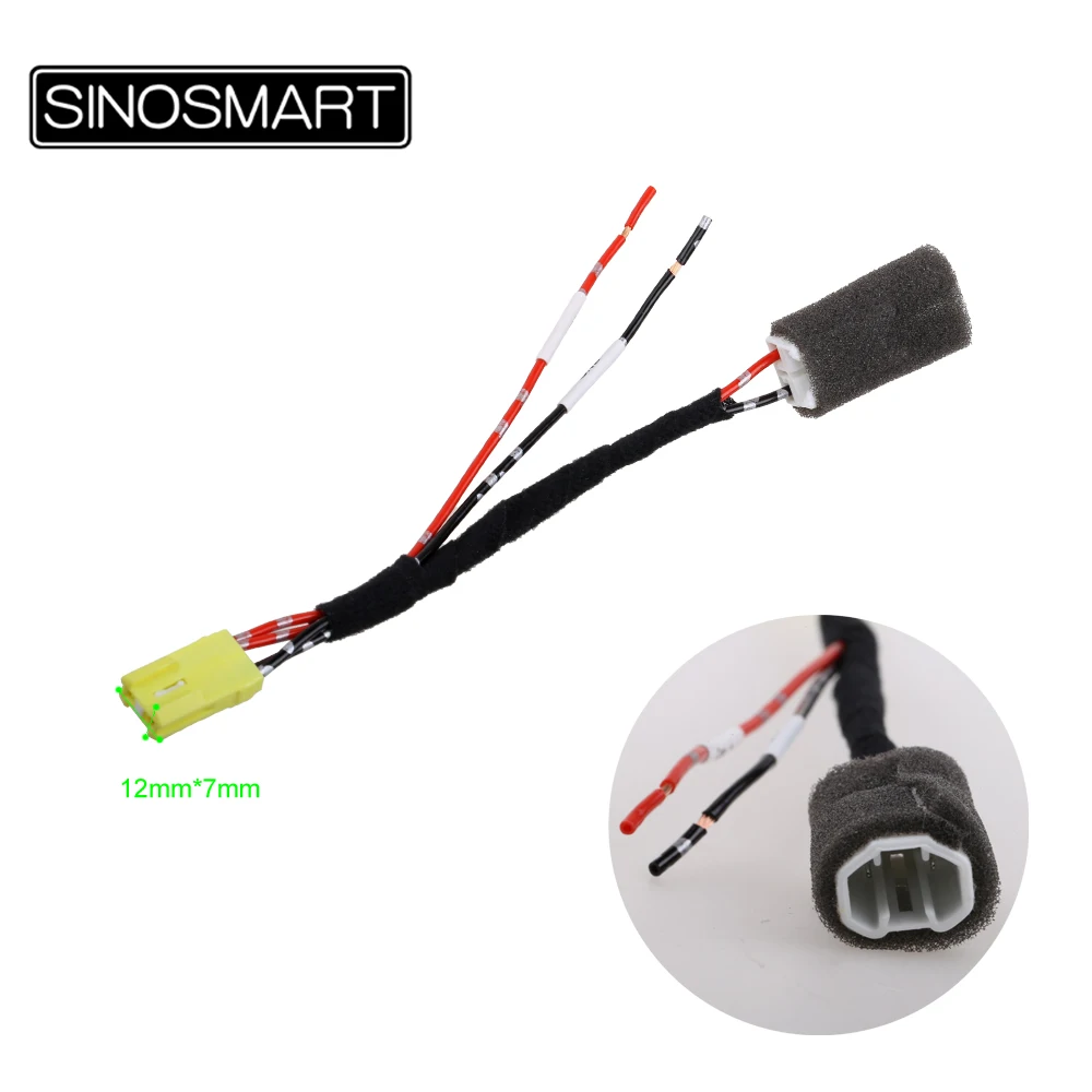 SINOSMART C2D 2-PIN Reversing Camera Power Cord Connection Harness for Honda Series from Reversing Lamp without Damaging Wiring