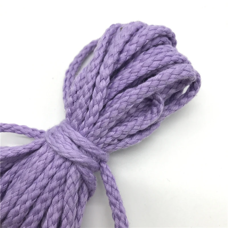 5 ياردة 6 مللي متر حبل القطن الحرفية الزخرفية الملتوية الحبل حبل للزينة اليدوية DIY بها بنفسك الحبل Ficelles Couleurs الموضوع الحبل #4