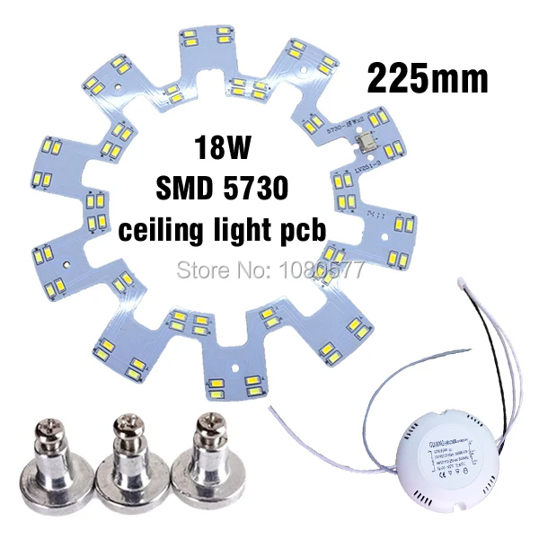 

18w x2 Double Color SMD 5730 LED Ceiling Light pcb Retrofit Magnet Board Remould Plate With Driver and Magnetic Legs