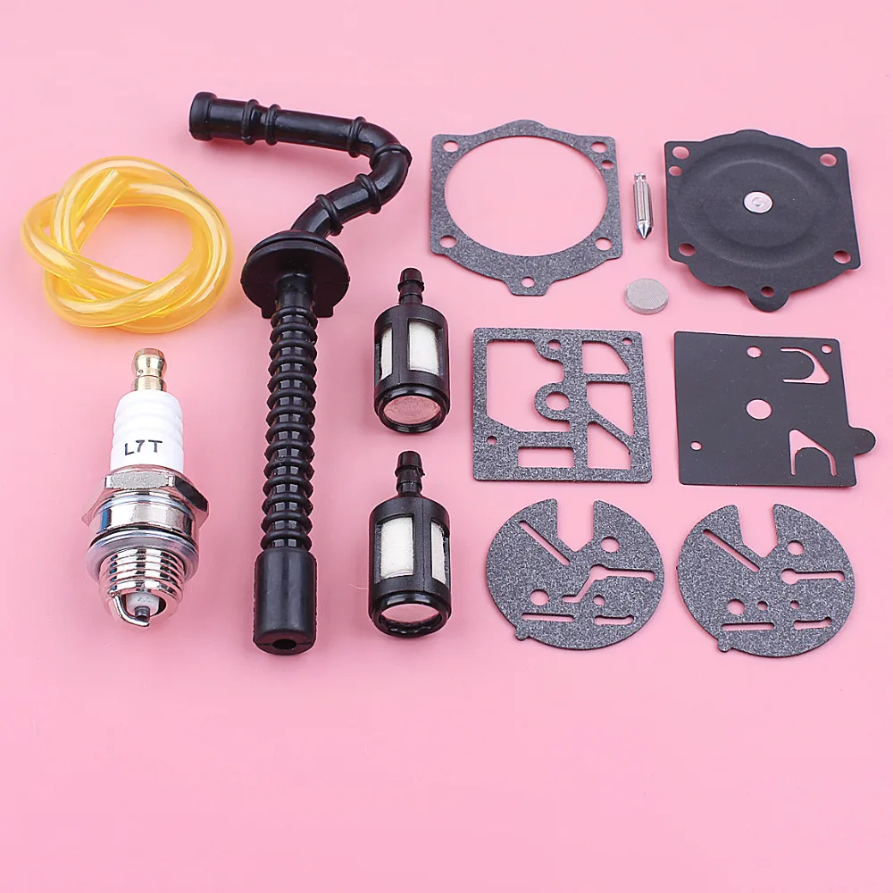 Filtro del carburante Tubo Flessibile Linea Per Stihl 015 015AV 015L Spark Spina di Riparazione del Carburatore A Membrana Kit Motosega Sostituire Pezzo di Ricambio