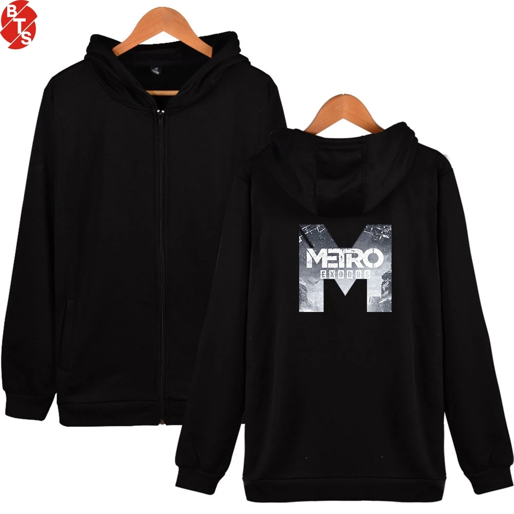 Metro Exodus Zipper Hoodies Women/Men Fashion Pritned Long Sleeve Hooded Sweatshirts 2019 Hot Sale Casual Streetwear Clothes