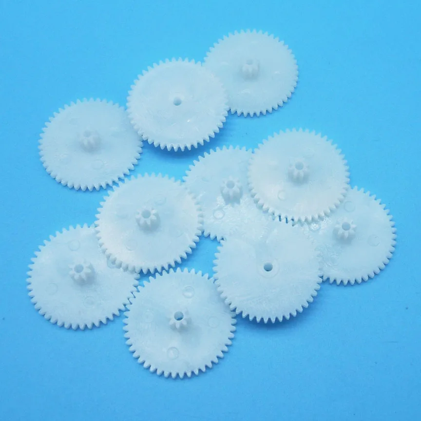 46082A 0.5M Double-deck Gear Modulus 0.5 46 Tooth + 8 Tooth Plastic Gear Wheel Toy Accessories 10pcs/lot