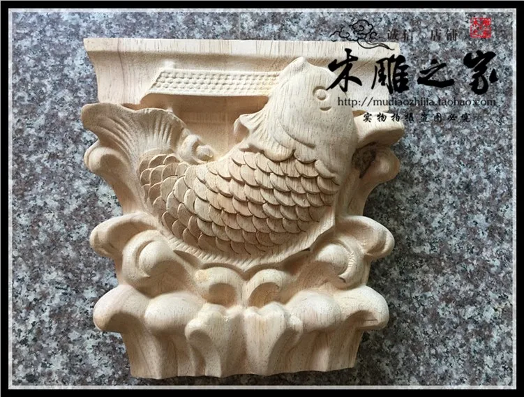 Dongyang wood carving wood antique Chinese book out of thick carved door flowers flower stigma corbel bracket