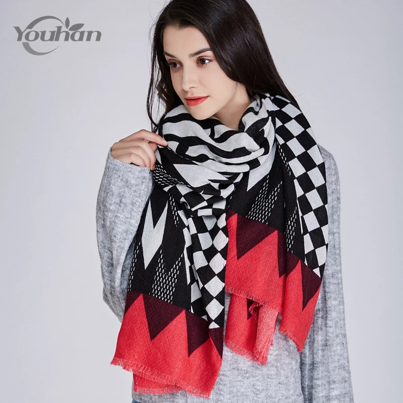 

YOUHAN 2022 Women Scarf High Quality Luxury Brand Scraf Pashmina Wrap Shawl Winter Women Scarves Tassel Long Blanket