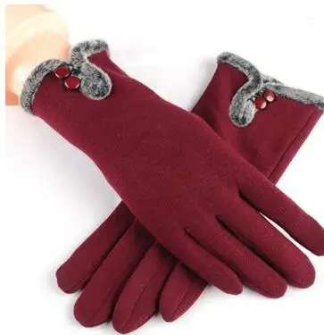 50pairs/lot korean style woman autumn winter gloves Full Finger Warm Touch Screen Gloves warm gloves