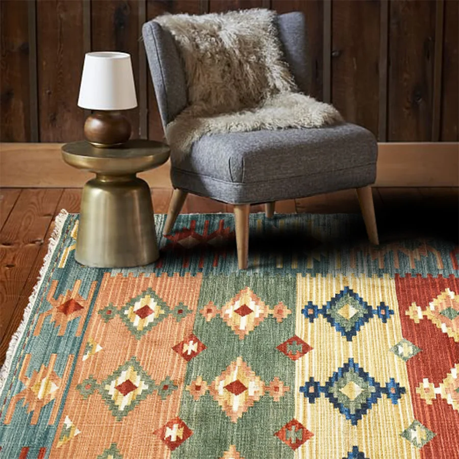 Aubusson wool carpet The craft of making wool by hand French Chic Retro