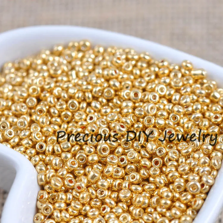 Gold and Silver Color 2mm 3mm 4mm Crystal Glass Spacer beads,Czech Seed Beads For Jewelry Handmade DIY BLUV03X