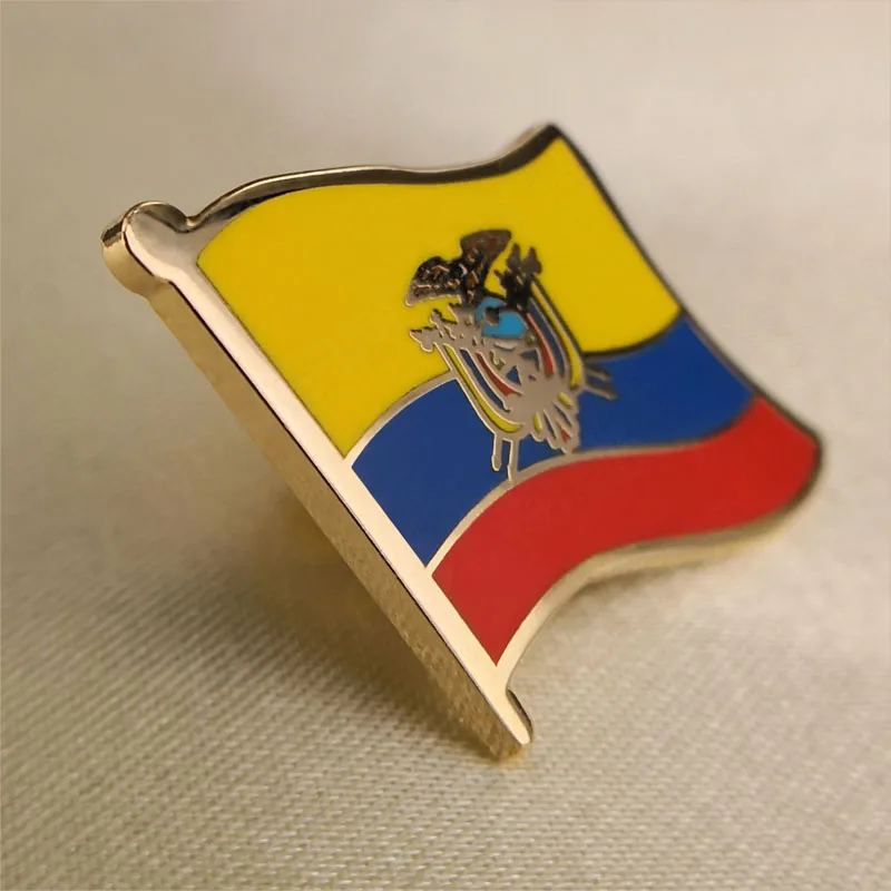 Soft Enamel Ecuador Flag Lapel Pins