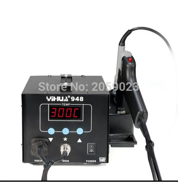 YIHUA-948 Digital Tin Gun Desoldering Station Suction Gun LED Welding Station 2 in 1 Smart Suction Rework Station