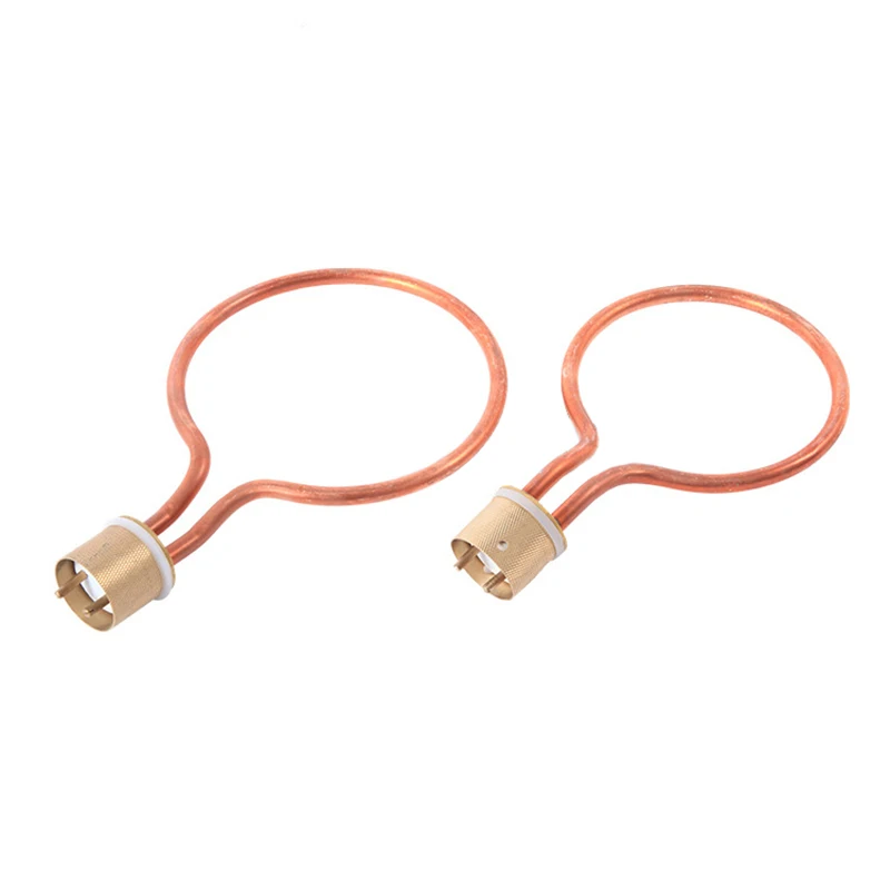 2KW 220V Red Copper Electric Heat Tube for Medical Autoclave,42mm Flange Circular Shape Heating Element for Sterilizing Pan