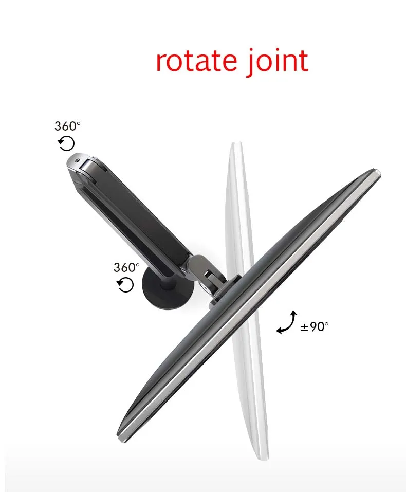 OZ-1 높이 조절 가능한 LCD 모니터 거치대, 알루미늄 합금 회전 데스크탑 디스플레이, TV 긴 팔 VESA 스탠드, 최대 지지대 27 인치