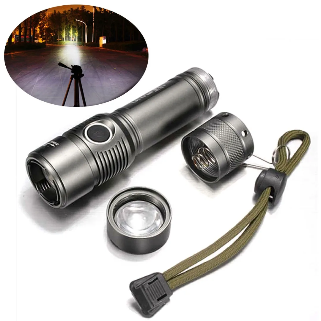 

XML-T6 LED Flashlight Zoomable 18650/AAA 3 Modes Torch Lamp