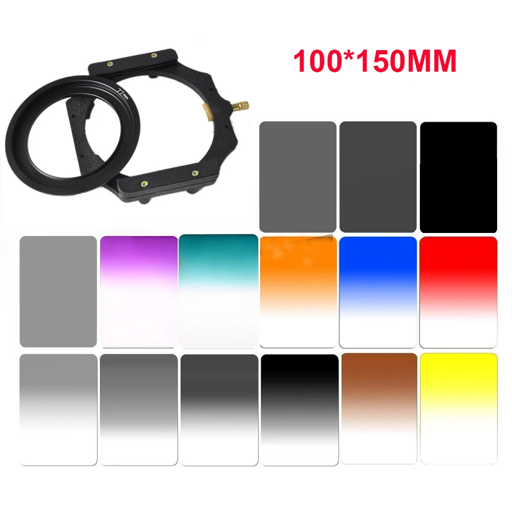 

100*150mm Z Series Square Filter Set Full ND2 ND4 ND8 ND16 Graduated Red ND2 14COLORS SET Lens Filter Holder Camera For Z Series