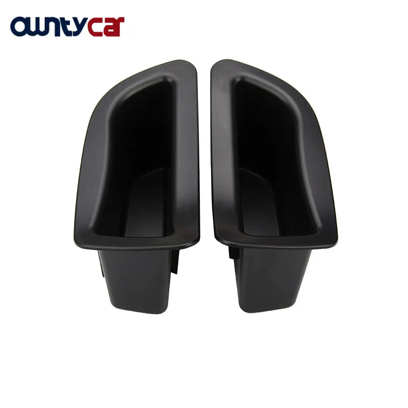 2Pcs/set Black Front Door Handle Storage Box Container Holder Tray Car Accessories For Volvo V40 V40CC