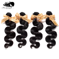 Mocha Hair 10A Brazilian Virgin Hair Body Wave 4 Bundles Natural Color 10“-26” 100% Human Hair Weaving 10