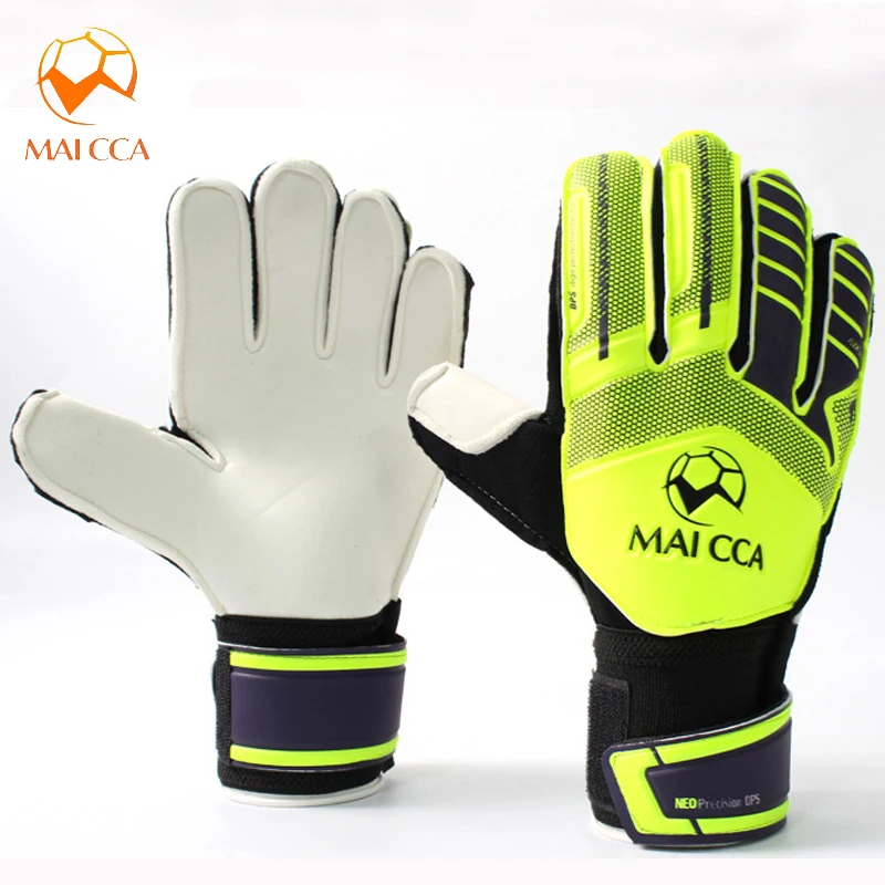 

Professional Soccer Goalkeeper 4 mm Thick Senior Latex Finger Dual Protection Goalie Gloves