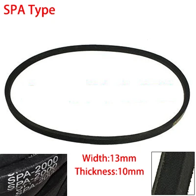 

SPA 1632 1651 1657 1682 13mm Width 10mm Thickness Rubber Groove Cogged Drive Transmission Band Wedge Wrapped Vee V Timing Belt