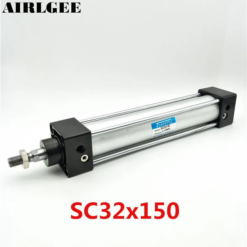 SC32 x 150 Single Thread Rod Dual Action Air Cylinder 32mm Bore 150mm Stroke Free Shipping