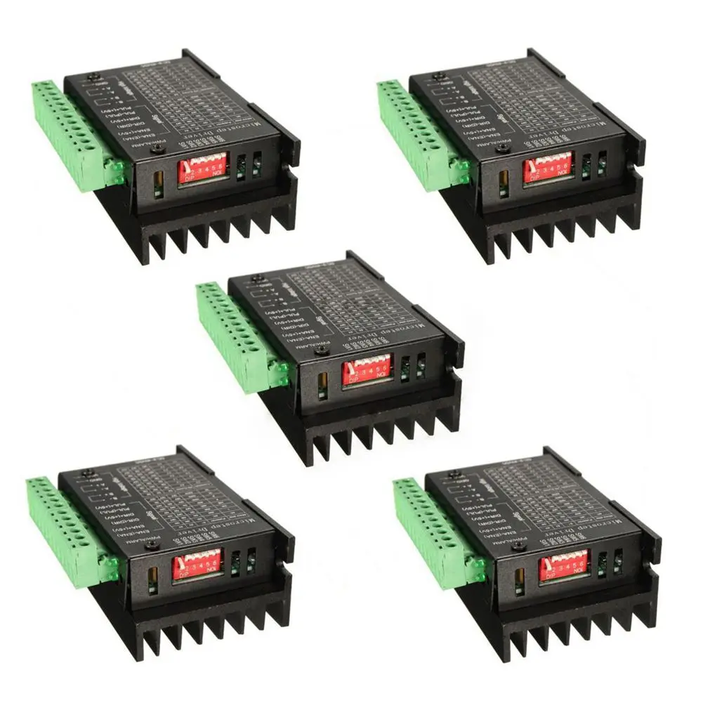 5PCs Stepper Motor Driver TB6600 Nema 23 Nema 34 42/57/86 Nema 17 4A DC 9-40V 1 axis Stepping Motor CNC Engraving Machine