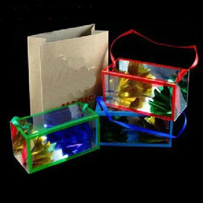 Bolsa de papel para trucos de magia, bolsa de gran tamaño para trucos de magia de escenario, accesorio de magia de ilusión, regalos para niños, tamaño mediano