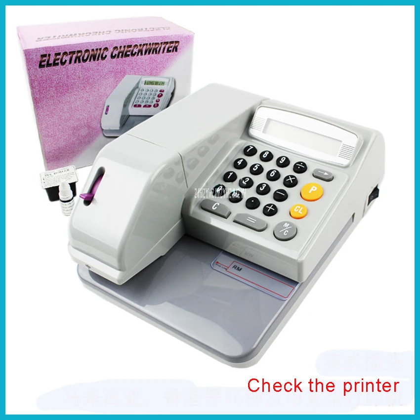 

220V/ 50 Hz Checks Printer 1 word / second Print speed 3.5W Check Printer ,Checkers Malaysia Hong Kong United States Singapore