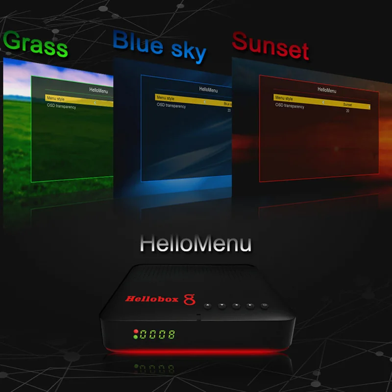 Hellobox 8 Ricevitore Satellitare DVB-T2/C Combo TV BOX TV Satellitare Play Sul Cellulare Del Telefono di Sostegno del Android/IOS giochi all'aperto DVB S2