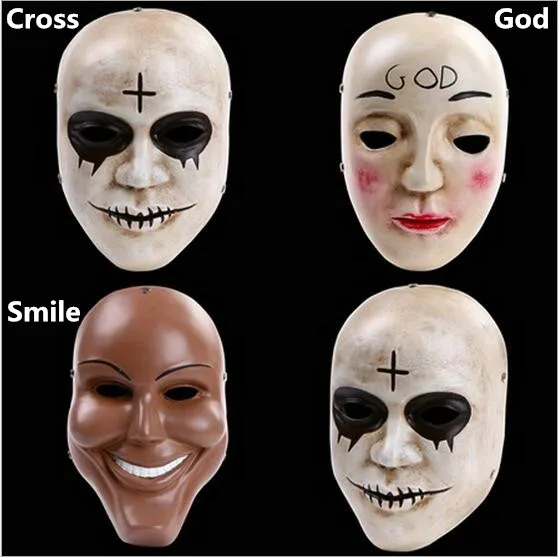 

The Purge Mask God Cross Cosplay 2017 Home Decor Collection Horror Movie Masks Full Face Resin Creepy New Scary Halloween Mask