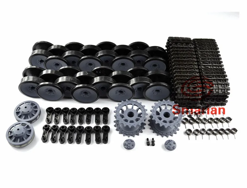 16 Tiger style parts of plastic Caterpillar, wheel, driving wheel, idler, rocker arm, torsional spring f