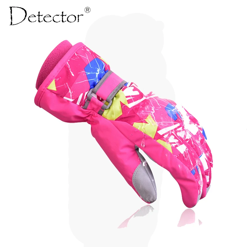 Detector guantes de esquí Snowboard hombres mujeres niños guantes de invierno escalada ciclismo guantes impermeables a prueba de viento de alta