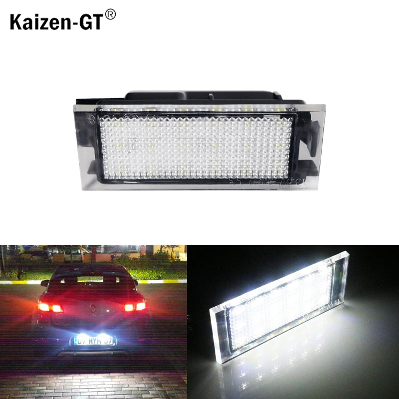 1PC Car LED White Number License Plate Lights For Renault Megane 2 Clio Laguna 2 Megane 3 Twingo Master Vel Satis Opel Movano