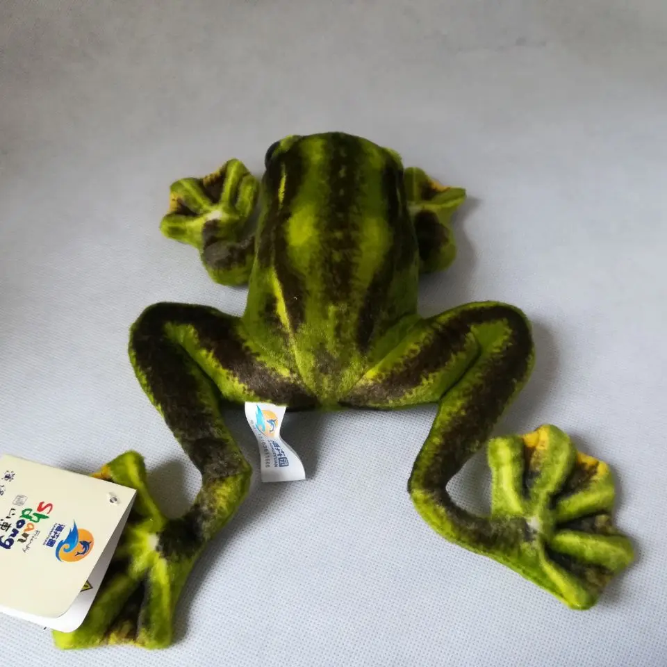 stuffed simulation animal green frog 25 cm plush toy soft doll birthday gift b9786