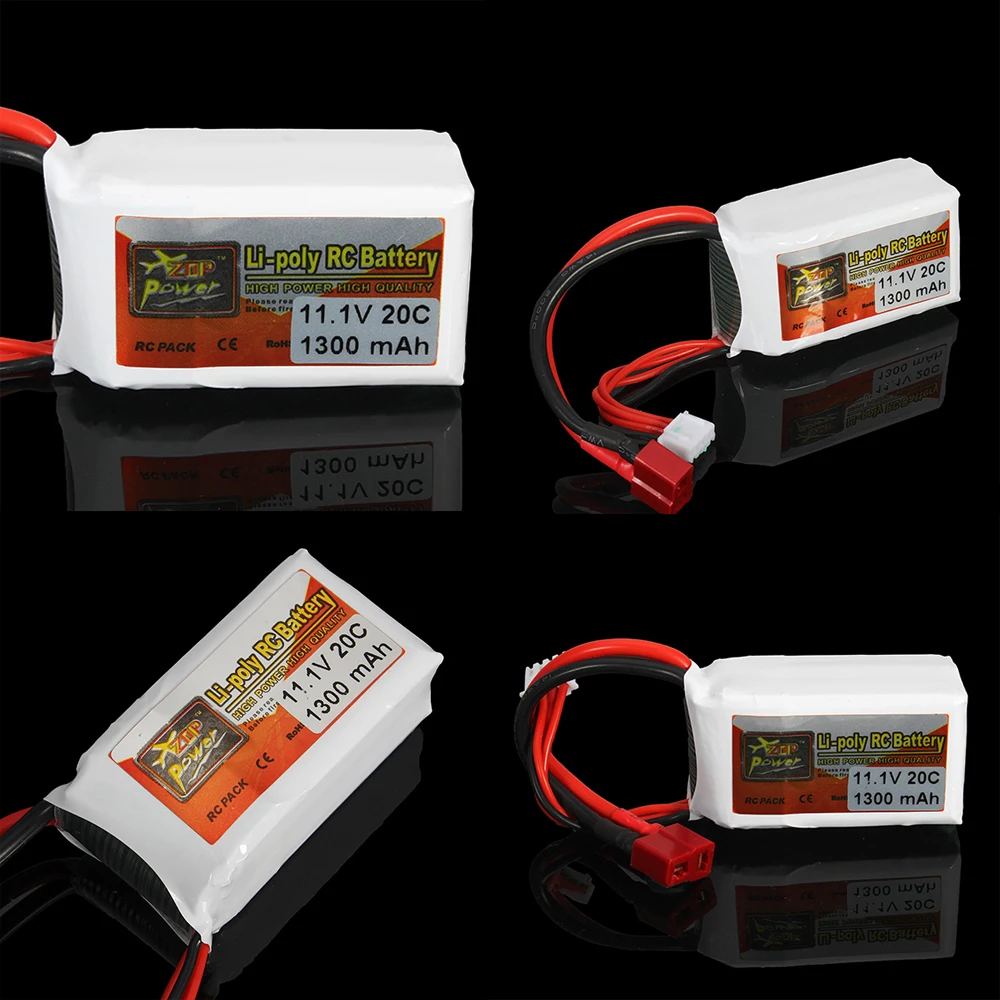 

1pcs ZOP Power 11.1V 1300MAH 20C T Plug For RC Drone Models Helicopters Airplanes Cars Boat Batteria