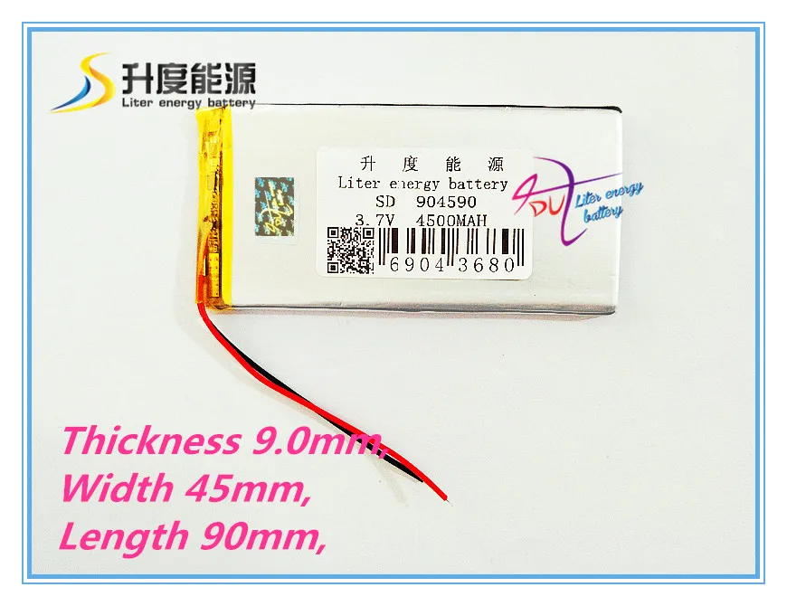 3.7 V pin lithium polymer 904590 Tablet PC GPS Pocket PC công suất cao 4500 MAH máy tính bảng pin lithium polymer pin