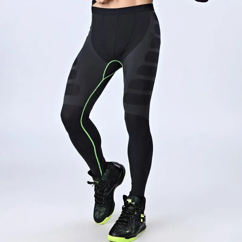 GANYANR Brand Running Tights Men Sports Leggings Plus Size Yoga Long Pants Basketball Gym Fitness Football Sexy Jogging Trousers