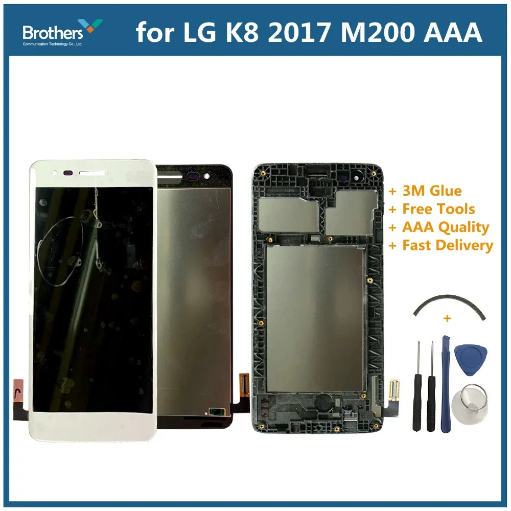 LCD Display for LG K8 2017 X240 Touch Screen Digitizer With Frame Dual SIM For LG K8 2017 X240 X240K Phone Replacement