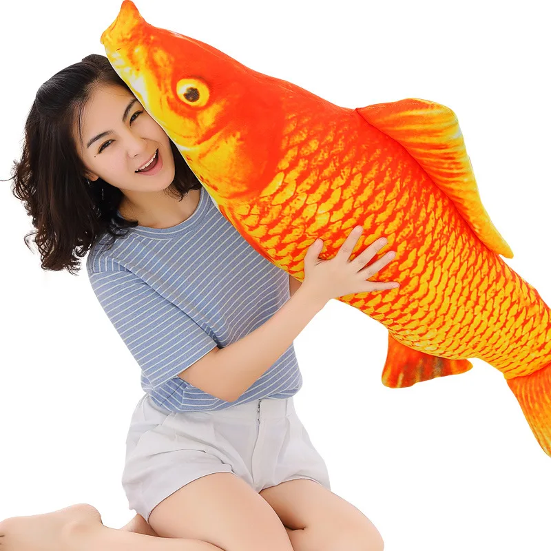 big creative plush red fish pillow stuffed carp design toy gift about 120cm 0450