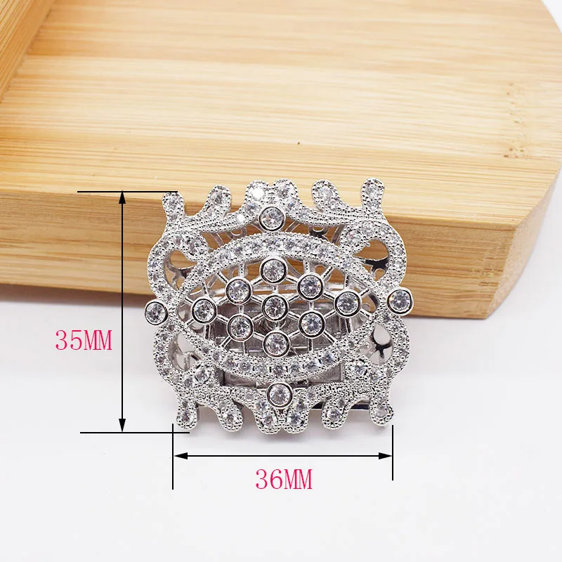 1piece 6strings white/ yellow/ golden/black  zircon Jewelry Clasp  wholesale clasps/hooks FPPJ FOR DIY