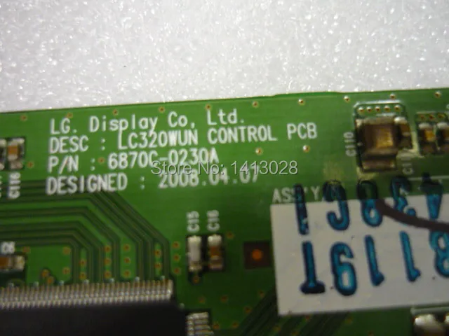 Darmowa wysyłka telewizyjny ekran led tablica logiczna. Płytka kontrolna LC320WU 6870C-0230A szkło t-con LCD