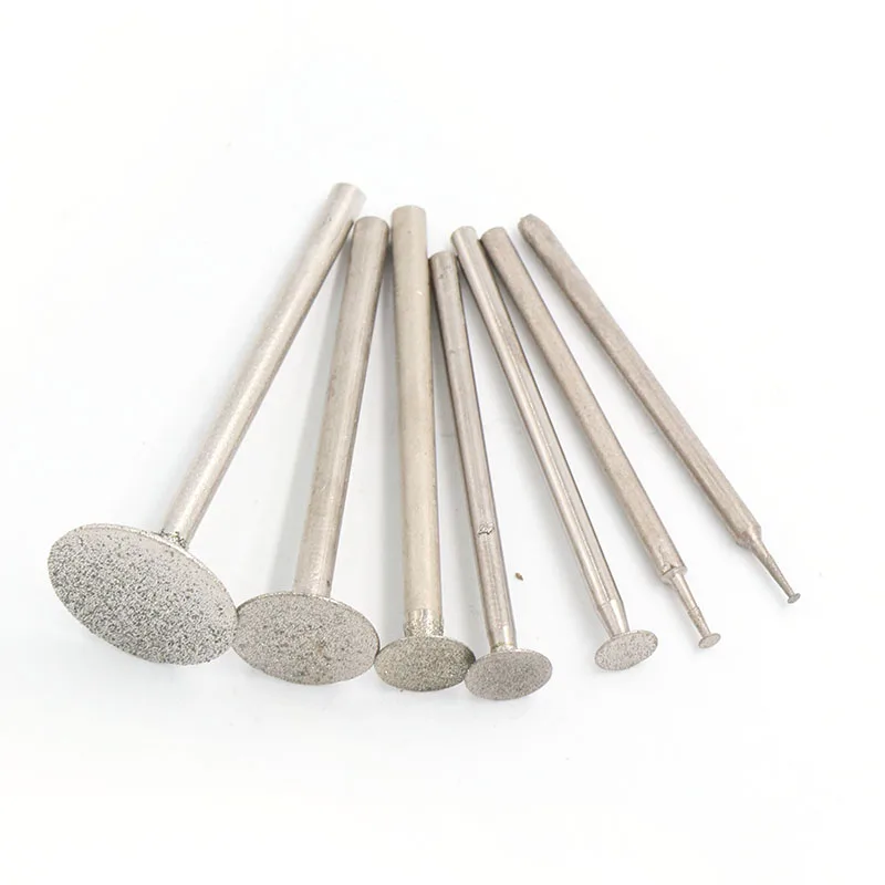 10 stücke 2.35/3mm Schaft Galvani Diamant Schleifen Kopf Grate Bohrer Bit Set für Dremel Dreh Werkzeug Schleifen zubehör KTBP