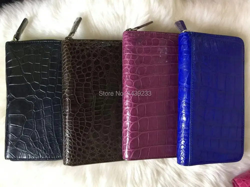 100% genuine crocodile leather belly skin women wallet purse, Christmas gift alligator skin wallets women clutch big discounts