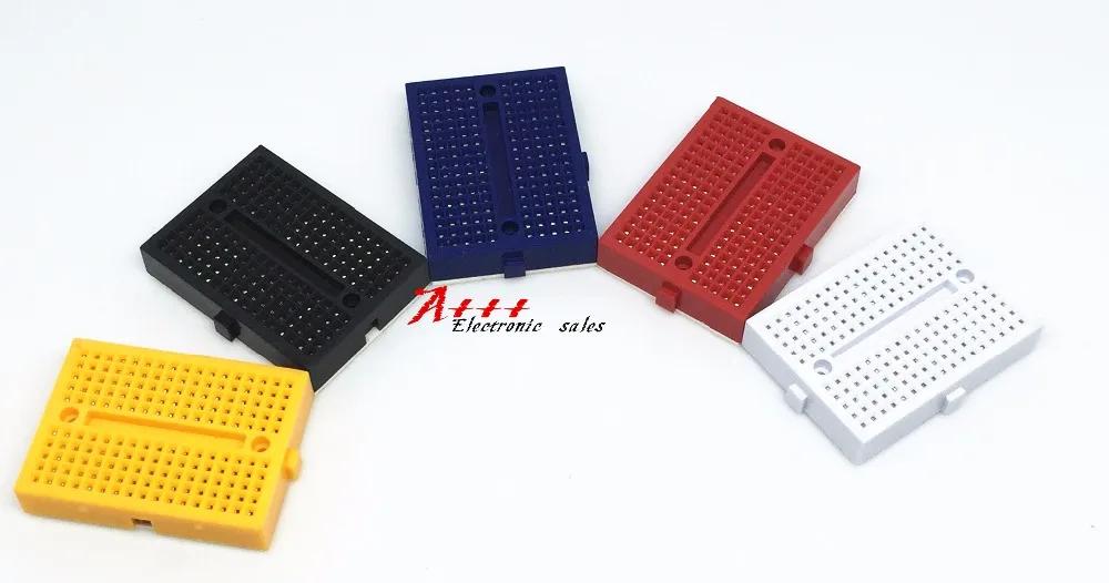 5PCS  SYB-170 Mini Solderless Prototype Breadboard 170 Tie-points for arduino Diy Kit（mix color）