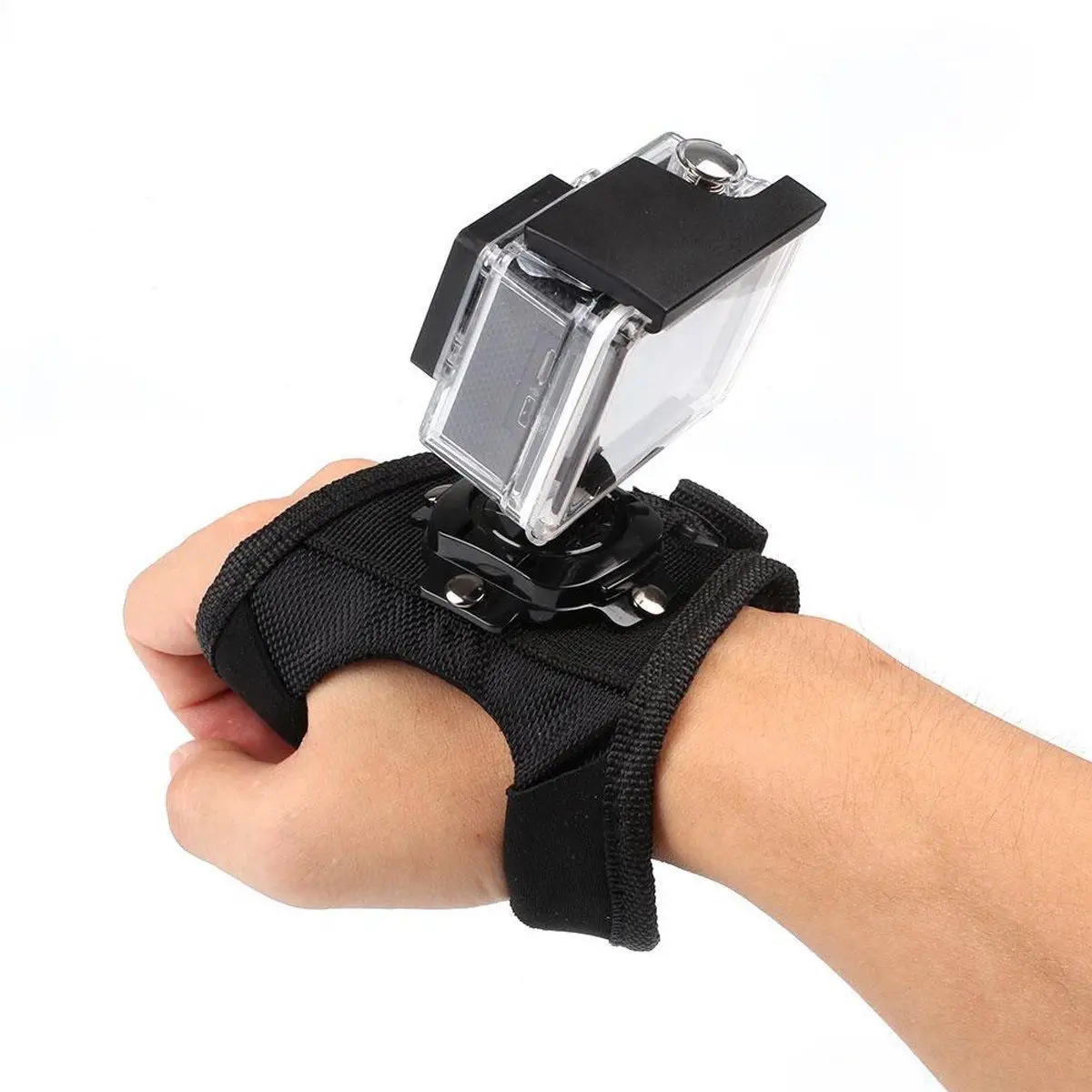 สายคล้องข้อมือเข็มขัด Band Mount ผู้ถือขี่สำหรับ GoPro Hero 1 2 3 3 + 4 กล้องสีดำกีฬา