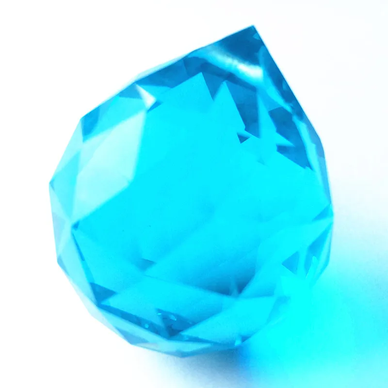 Cena hurtowa Aqua 40mm K9 kryształ Faceted Ball (+ pierścień), kryształowy żyrandol piłka, kryształ żarówka, darmowa wysyłka