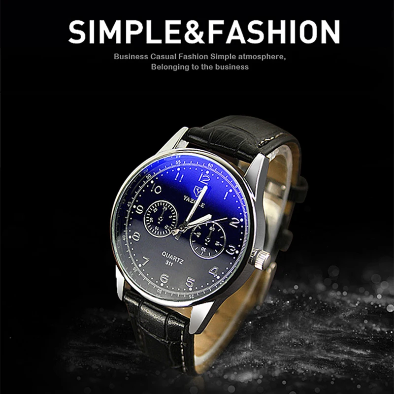 YAZOLE Wrist Watch Luxury Blue Glass Men\'s Watch Men Watch Fashion Waterproof Sport Mens Watches Clock saat relogio masculino