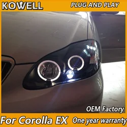 KOWELL Car Styling For Toyota Corolla Headlights 2004 2005 2006-2009 Corolla Head Light DRL Turn Signal Low High Beam Projector