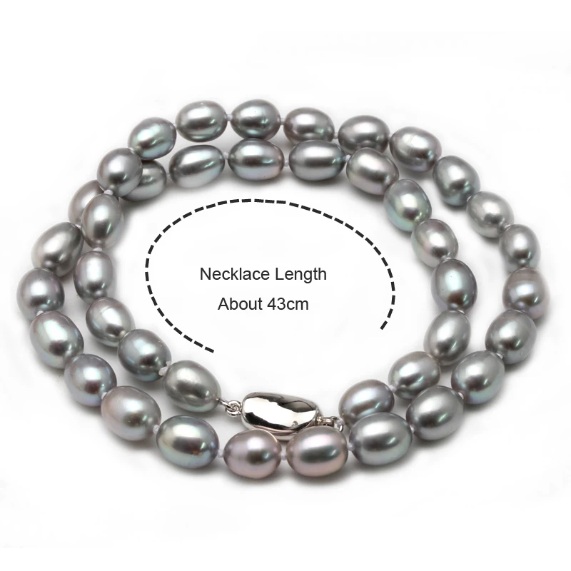 Lacey Natural Freshwater Gray Pearl Necklace Jewelry,Grey Pearl Collar Necklace For Women,Chock Necklace For Christmas Gift