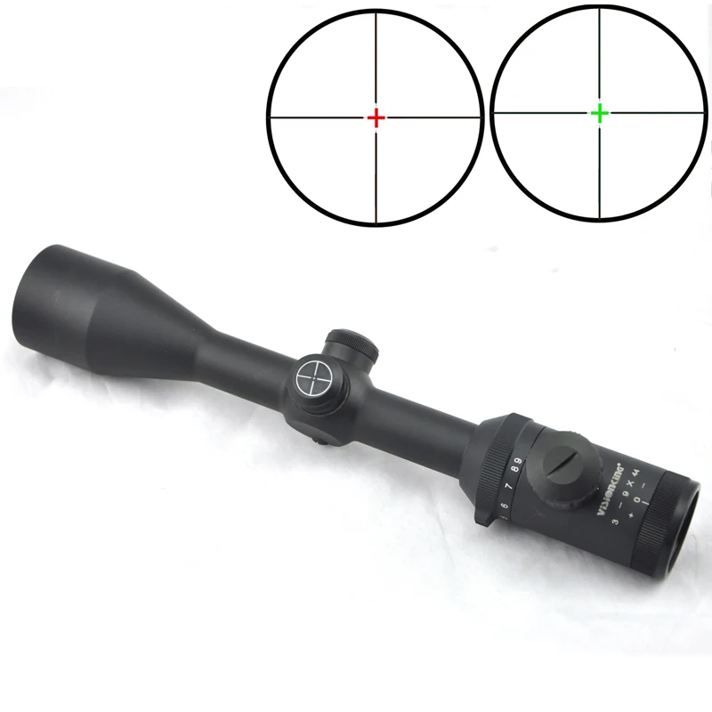 Imagem -02 - Visionking-riflescope Iluminado à Prova Dágua Monotube Scope Vermelho e Verde Caça Militar Target Shotting 3-9x44 Óptica Vistas